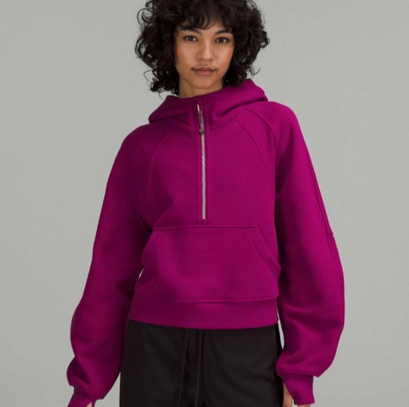 Lululemon Scuba Oversized Half Zip Hoodie Magenta Purple - Picture 1 of 7